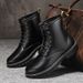 European Warm Series Autumn New Men's Martin British Style Black Leather Casual Trendy Warm High-top Boots_vogvips.com