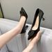 2025 Autumn New Soft Leather High Heels With Metal Loop Buckle Design Pointed Shallow Mouth Commuter Single Shoes_vogvips.com