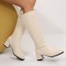 Women's Plus Size Over-the-Knee High Top Riding Boots Square Toe Chunky Heel Slimming PU Suede Autumn Winter Black Cowboy Boots_vogvips.com