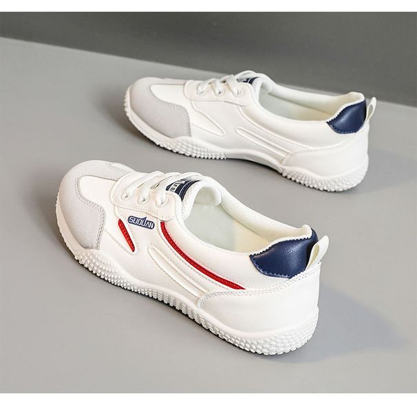 Women's White Sneakers 2025 New Cross-border Versatile Low-cut Height-increasing Sports Casual Training Shoes Women's_vogvips.com