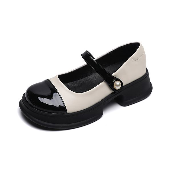 thick-soled Mary Jane Shoes Women's Retro Small Fragrant Denim Blue Soft-soled Single Shoes Large-size Women's Shoes_vogvips.com