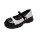 thick-soled Mary Jane Shoes Women's Retro Small Fragrant Denim Blue Soft-soled Single Shoes Large-size Women's Shoes_vogvips.com
