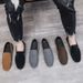SHLIANG New Men's Loafers Breathable Shoes Comfort Plaid Leather Casual Shoes For Men Slip On Concise Quality Drive Men Sneakers X0033_vogvips.com