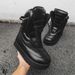 Men's High-Top Canvas Sneakers - Trendy Casual Skate Shoes With Chunky Sole, Breathable Mesh Lining, Round Toe & Lace-Up Design_vogvips.com