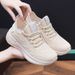 Women's Flying Weaving Summer Sports Shoes Versatile Anti Slip Breathable Lightweight Soft Sole Casual Shoes_vogvips.com