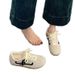 Yellow Leather German Training Shoes Women's Shoes Women's Shoes Flat Casual Sports Board Shoes_vogvips.com