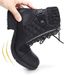 Autumn Winter European And American Foreign Trade Warm Short For Women Side Zipper Flat Martin Belt Buckle Lace-up_vogvips.com
