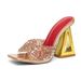 Cross-border European American Women's 2026 Gold Rhinestone Square-toed Open-toe Sexy High-heeled Shoes With Unique Heel_vogvips.com