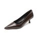 Pointed Single Shoes Women's Thin Heels Black Work Shoes Shallow Temperament High Heels Women Are Not Tired_vogvips.com