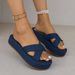 Summer Women's plus Size Slippers round Toe Thick Sole Casual Flat Open Toe European And American Style_vogvips.com
