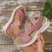 Summer New Women's Platform Sandals - Plus Size Soft Sole Casual Peep-toe Thick Sole Beach Sandals_vogvips.com