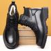 European Warm Series Winter New Genuine Sheepskin Wool Integrated Leather Thick Sole Warm Martin Boots Casual Men's Shoes Wenzhou_vogvips.com