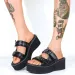 Metal Decoration Designer Summer Sandals Buckles Vampire Cosplay Platform Black Gothic Shoes For Women Slippers_vogvips.com