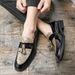 Suitable For All Seasons British Style Tassel Loafers Trendy Men's Slip-On Formal Business Casual Leather Sequin Evening Shoes_vogvips.com