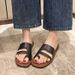 2025 Spring New French Style Flat Toe Slippers Korean Version Summer Fashion Beach Vacation Sandals For Adults_vogvips.com