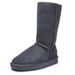 Autumn And Winter Long Snow Boots For Women Thick Bottom Flat Heel Sheepskin Fur One Piece High Top Plus Velvet Thick Warm Cotton Boots Winter Boots_vogvips.com