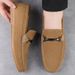 Leather Anti-velvet Leather Beanie Shoes Men's Casual Shoes Driver Shoes Large Size_vogvips.com