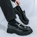 2025 Spring And Summer New Casual Men's Coarse Heel Sleeve Large Size Le Fu Fashionable, Versatile, Comfortable, Simple_vogvips.com