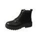 Casual Versatile Single 2024 New Model 42 Large Size Autumn Round Toe Lace-up Women's Martin Boots_vogvips.com