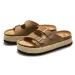 RUIZUSTOCK Taupe Suede Look Platform Cork Sandals Adjustable Buckle Jute Espadrille Summer Wedge Slides_vogvips.com