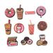 Donut Milk Tea Cute Shoe Flower Shoe Buckle Soft Glue Removable Decorative Buckle_vogvips.com