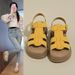 Korean-style Platform-soled Fashion Women, 2026 Summer Roman Sandals, Versatile Thick-soled Beach Sandals For Women_vogvips.com
