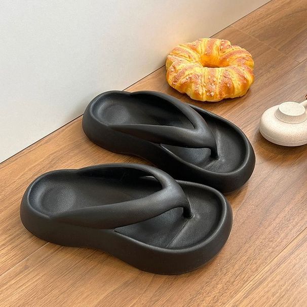Wo Wearing Herringbone Summer, Thick Soled PVC Indoor Anti Slip Outdoor Leisure, Simple Flat Bottomed Slippers For_vogvips.com