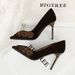3739-H67 Chinese Style, Niche Pointed Suede High Slim Heels, Shallow Mouth Single Shoes, Flower Cheongsam, Women's Shoes_vogvips.com
