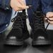 New Martin Boots Rhubarb Boots Pigskin Breathable Lace-up Versatile Tooling Boots Comfortable Mid-top Men's Shoes 9125_vogvips.com