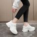 QRJ02 New 2024 Spring/Summer Versatile Dad Casual Mesh Shoes Breathable Height-Increasing Thick-Soled Women's Sneakers_vogvips.com
