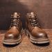 European Warm Series Italian Plus Size Autumn Winter New Couple Martin Thick Sole Genuine Leather Yellow Boots_vogvips.com