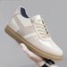 Height-increasing Casual Board Shoes, First Layer Cowhide Retro German Training Shoes, Men's Genuine Leather Reinforced Sewing Line, Beef Tendon Sole_vogvips.com