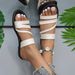 Women's Slippers 2025 Summer New European And American Large Size One-Strap Woven Fashionable Comfortable Flat For Women_vogvips.com