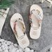 Women Summer EVA Slipper Bohemian Satin Ribbon Female Flip Flop 2024 Beach Simple Leisure Ladies Shoes Sandal Chaussure_vogvips.com