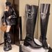 Pointed-Toe Knee-High Boots 2025 Fall/Winter New Chunky Heel Boots Stylish And Versatile_vogvips.com