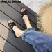 2025 Large Shoes Heel Summer New Knitted Sandals Flat Bottom Slippers Women's_vogvips.com