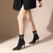 Starry Sky Full Of Diamonds High-heeled Short Boots Women's 2025 Autumn And Winter European And American Ponboots French Celebrity Fashion Boots_vogvips.com