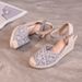 Women's Rope Woven Wedge Sandals Open Toe Lace Summer Vacation Style Plus Size_vogvips.com