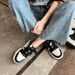 High-End Cowhide Version ~ Genuine Leather Thick-Soled For Women 2025 Spring New Black And White Panda Sneakers_vogvips.com