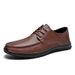 2024 summer new casual toe shoes fashion trend middle aged work shoes men's leather shoes outdoor small leather shoes men_vogvips.com