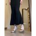 New European And American Style Transparent Chunky Heel Silver Strappy Square-toed High-heeled Shoes, Feminine Versatile_vogvips.com