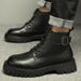 Martin Boots Men's Platform Leather Black Boys High-top Shoes In The Wind Locomotive Boots Tide_vogvips.com
