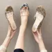 P7 Summer Slippers PVC Transparent Peep Toe Platform Wedges Slippers Sandals Women Fashion High Heels Female Shoes 10cm Gold_vogvips.com