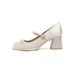 First Encounter With Ladylike Style Satin One-Strap High Heels Women's French Bow Gentle High-Heeled Mary Jane Shoes_vogvips.com