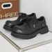 Casual Leather New Big Toe Derby Men's Autumn Thick Sole Height Increasing British Style Work Shoes_vogvips.com