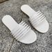 Cross-Border Plus Size 2025 New Shiny Gold Women's Slippers Internet Celebrity Flat One-Word Beach Soft Sole Non-Slip_vogvips.com