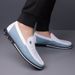 Men's Loafers Genuine Leather Breathable Spring And Autumn White Casual Leather Shoes Korean Style High-End Elegant Men'_vogvips.com