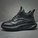 Men's Winter With Fleece Lining, Warm Cushioned Sole, Comfortable Sports Casual Shoes, Genuine Leather Versatile_vogvips.com