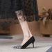 Women's Shoes Long Term Standing Without Tiring Work Shoes, Beautiful Black Professional Work Interview Work Wear Stiletto Leather Shoes_vogvips.com