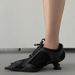 Women S Casual Chimera Series Black Pointed Sports Style High Heels Mesh Height Enhancing Deep Mouth Boxing Shoes_vogvips.com